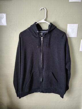 Athletic Works Large Black Full Zip Hooded Sweatshirt